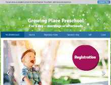 Tablet Screenshot of growingplacepreschool.org